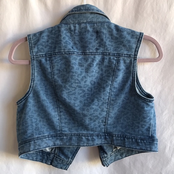 Love Republic cropped blue jean vest with zippers, size S - Picture 5 of 9